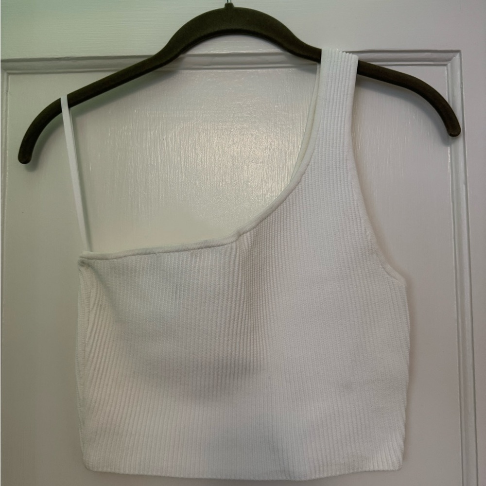 Aritzia Babaton Sculpt Knit One-Shoulder Top